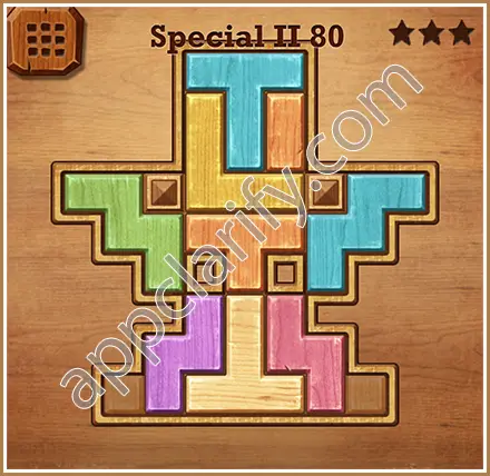 Wood Block Puzzle Special II Level 80 Solution