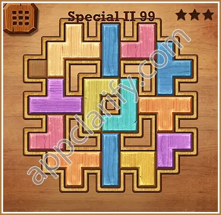Wood Block Puzzle Special II Level 99 Solution