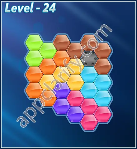 Block! Hexa Puzzle Rotate Skilled Level 24 Solution