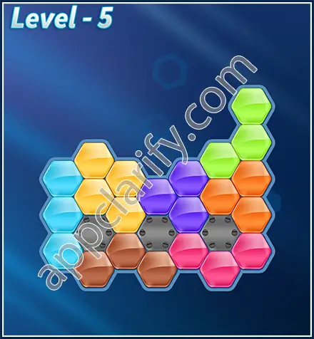 Block! Hexa Puzzle Rotate Skilled Level 5 Solution