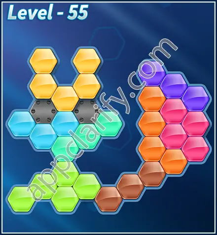 Block! Hexa Puzzle Rotate Skilled Level 55 Solution
