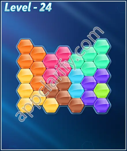 Block! Hexa Puzzle 8 Mania Level 24 Solution