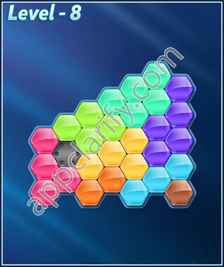 Block! Hexa Puzzle 8 Mania Level 8 Solution