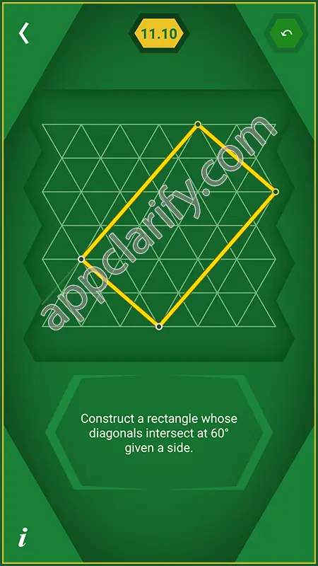 Pythagorea 60° Degrees Level 11.10 Solution