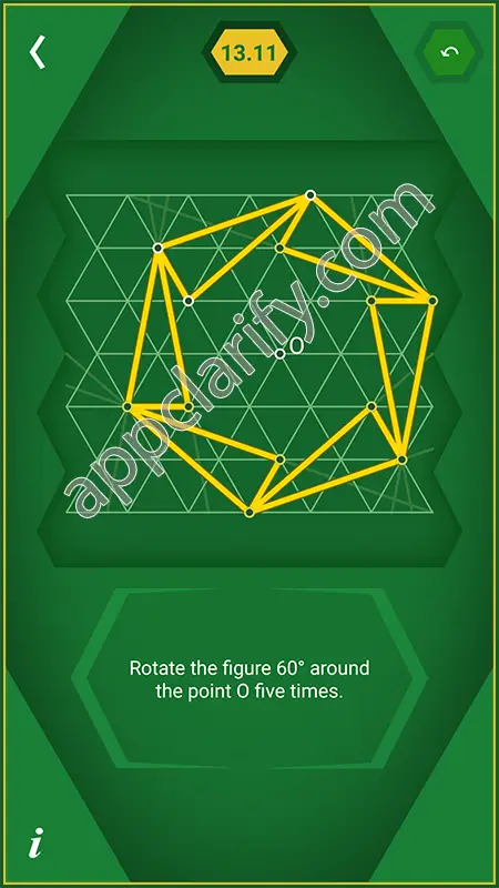 Pythagorea 60° Degrees Level 13.11 Solution