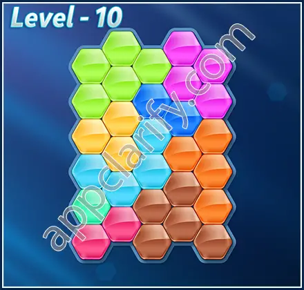 Block! Hexa Puzzle 9 Mania Level 10 Solution
