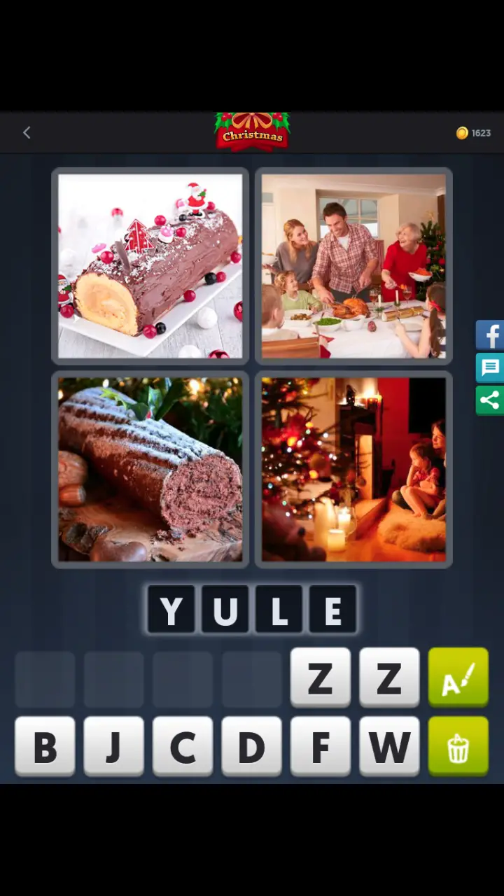 4 Pics 1 Word Daily Puzzle December 1 2017 Christmas YULE