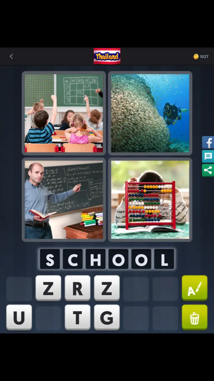 4 Pics 1 Word Daily Puzzle November 25 2017 Thailand SCHOOL