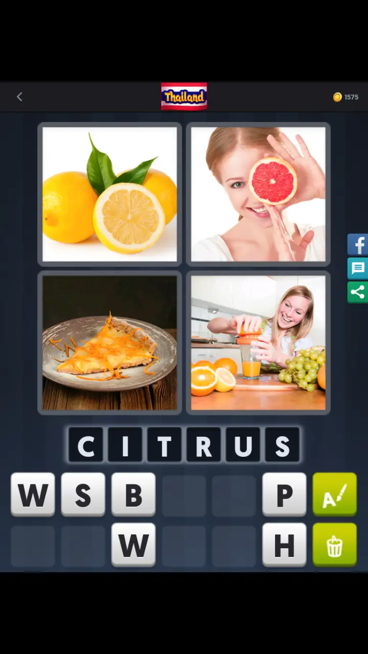 4 Pics 1 Word Daily Puzzle November 28 2017 Thailand CITRUS