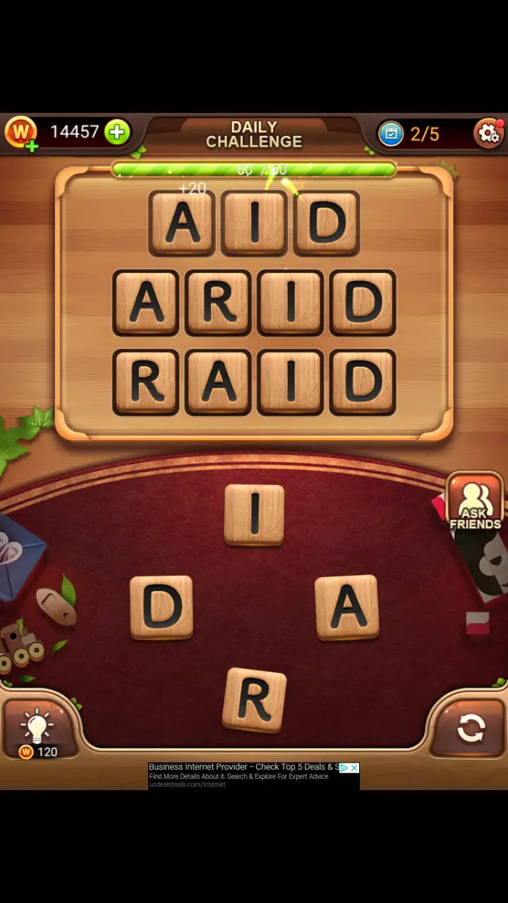 words connect word games daily challenge