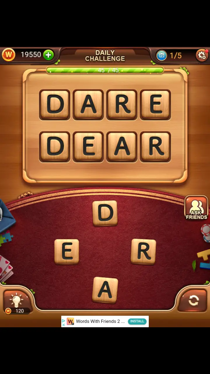 Word Connect Daily Challenge November 30 2017 1 DARE DEAR