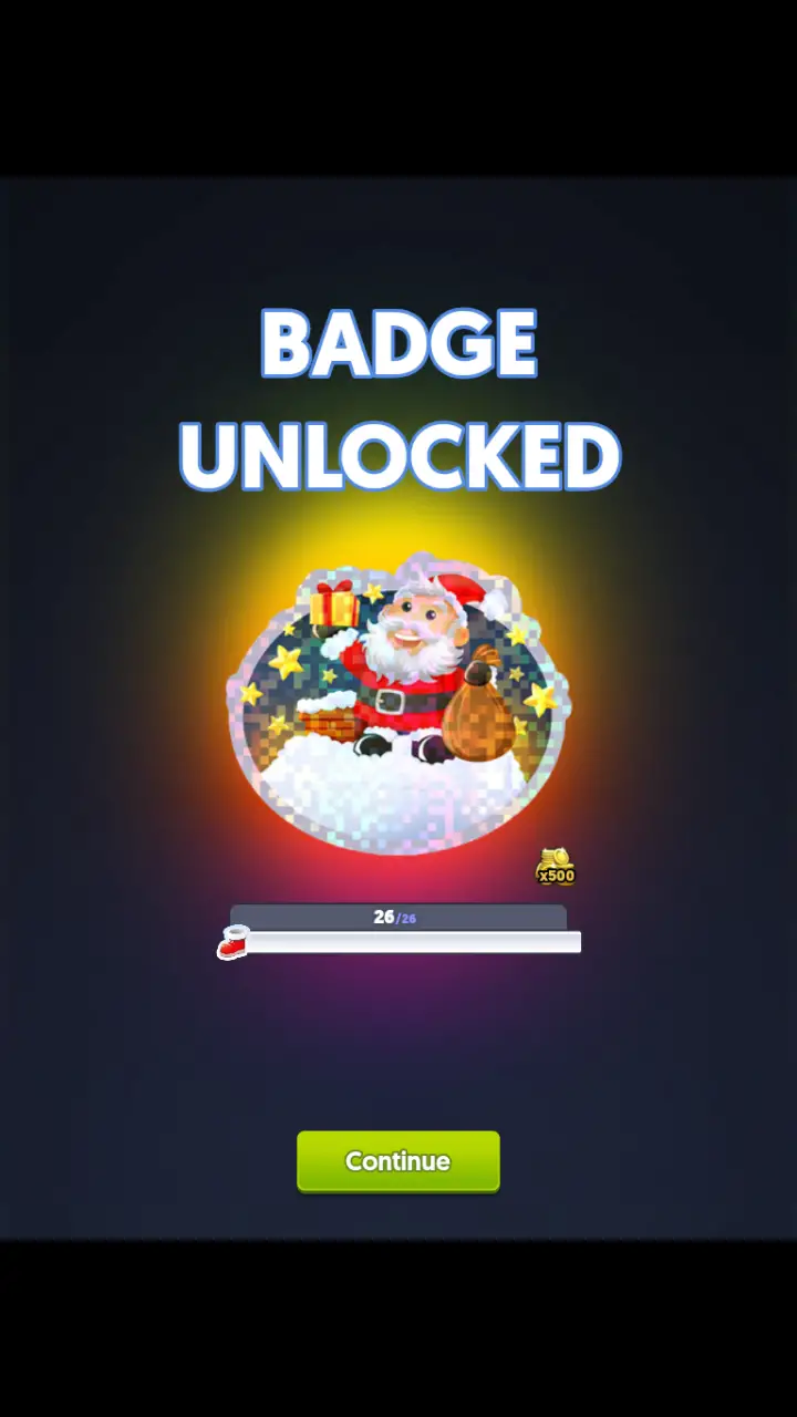 //appclarify.com/wp content/uploads/2017/12/4 Pics 1 Word Daily Puzzle December 2017 Christmas badge 4 santa claus with gifts