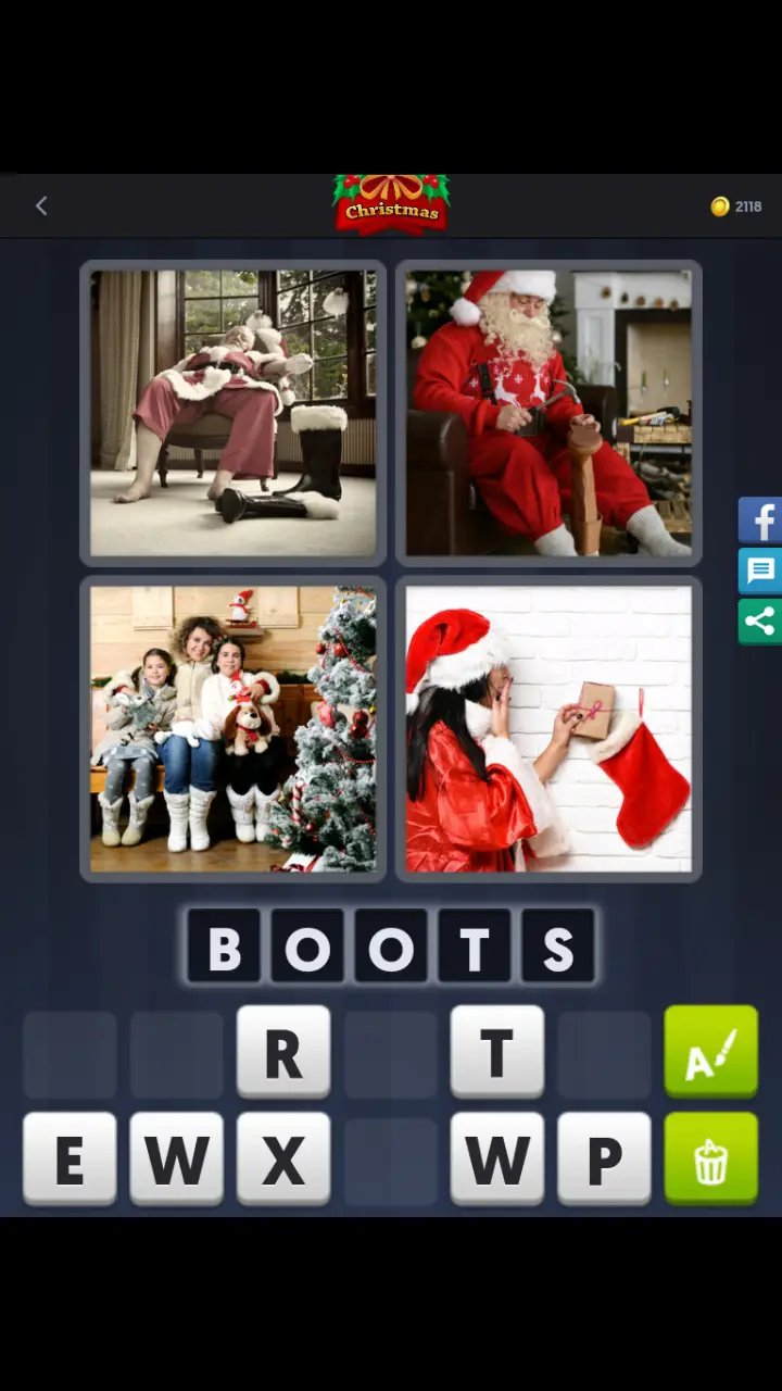 //appclarify.com/wp content/uploads/2017/12/4 Pics 1 Word Daily Puzzle December 21 2017 Christmas BOOTS