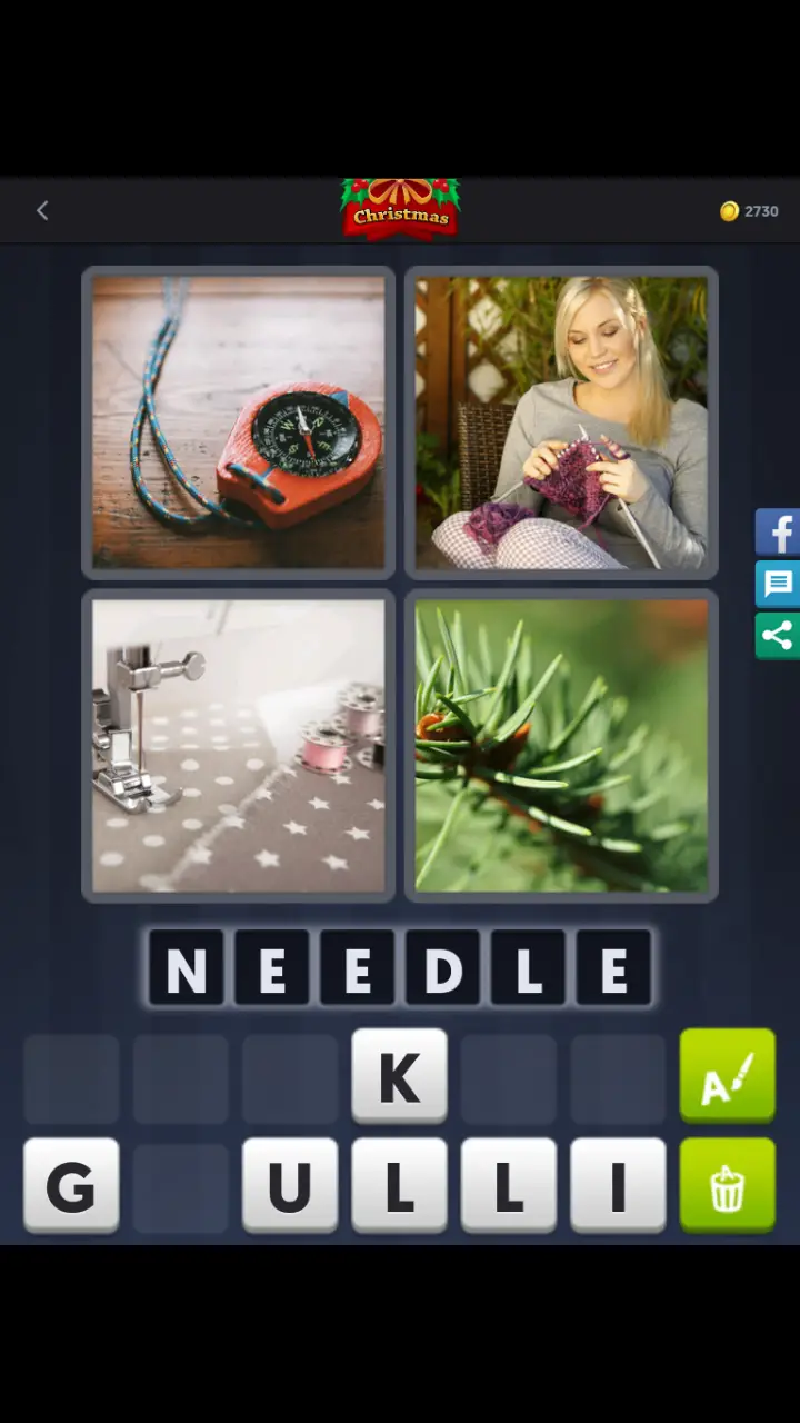 //appclarify.com/wp content/uploads/2017/12/4 Pics 1 Word Daily Puzzle December 28 2017 Christmas NEEDLE