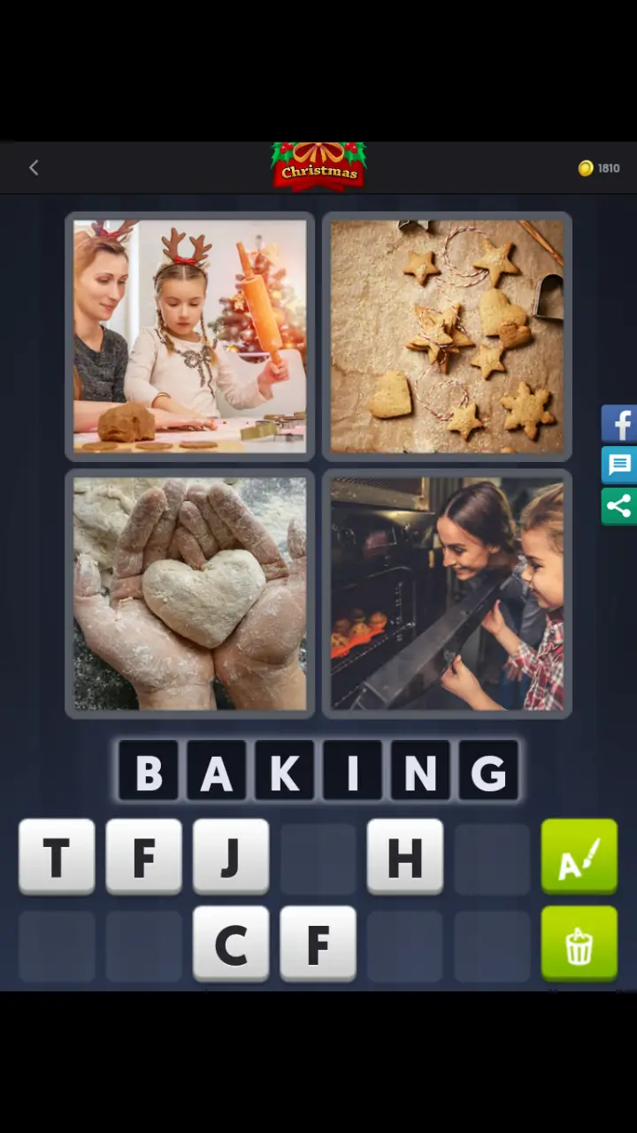 //appclarify.com/wp content/uploads/2017/12/4 Pics 1 Word Daily Puzzle December 8 2017 Christmas BAKING