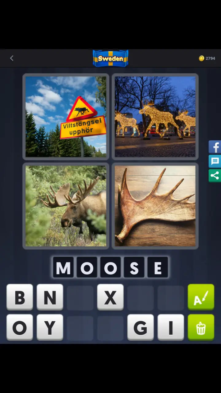 //appclarify.com/wp content/uploads/2017/12/4 Pics 1 Word Daily Puzzle January 1 2018 Sweden MOOSE