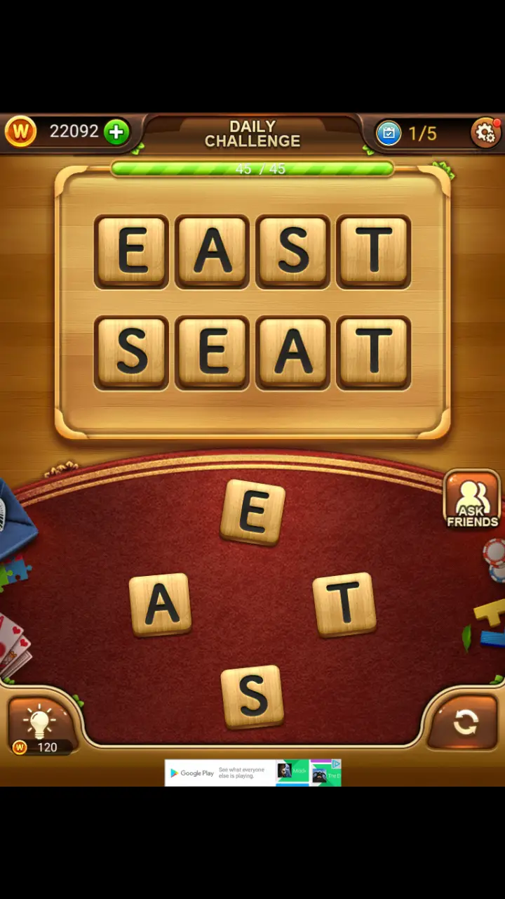 //appclarify.com/wp content/uploads/2017/12/Word Connect Daily Challenge December 8 2017 1 EAST SEAT