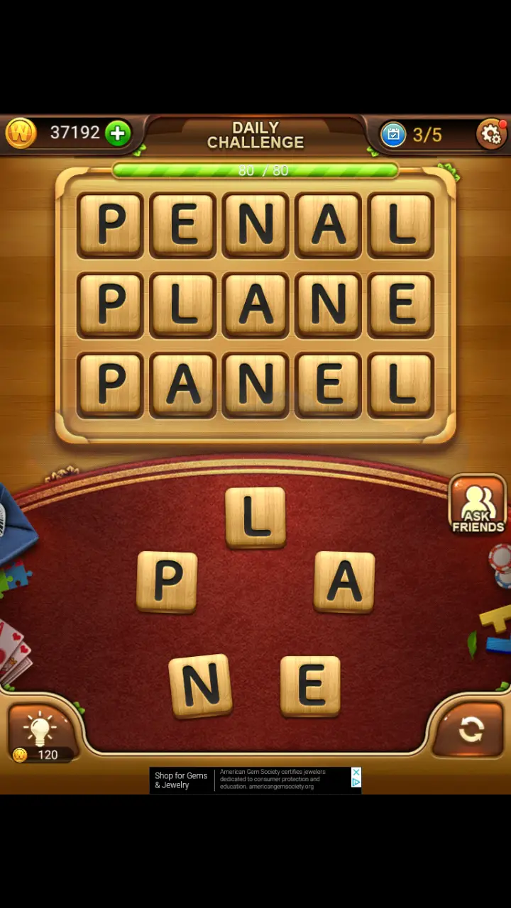 //appclarify.com/wp content/uploads/2018/01/Word Connect Daily Challenge January 24 2018 3 PENAL PLANE PANEL
