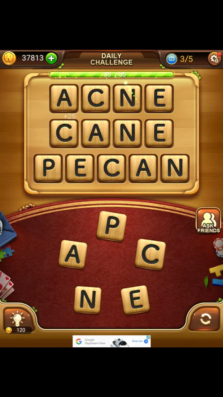 //appclarify.com/wp content/uploads/2018/01/Word Connect Daily Challenge January 26 2018 3 ACNE CANE PECAN