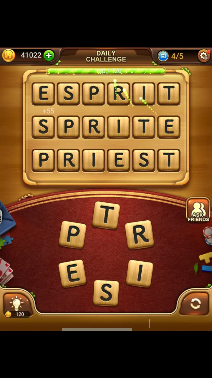 //appclarify.com/wp content/uploads/2018/02/Word Connect Daily Challenge February 5 2018 4 ESPRIT SPRITE PRIEST
