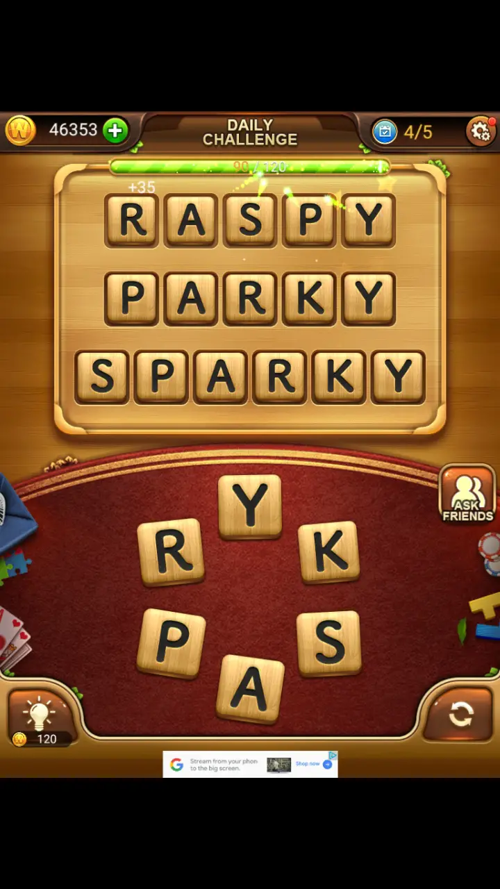 //appclarify.com/wp content/uploads/2018/02/Word Connect Daily February 22 2018 4 RASPY PARKY SPARKY