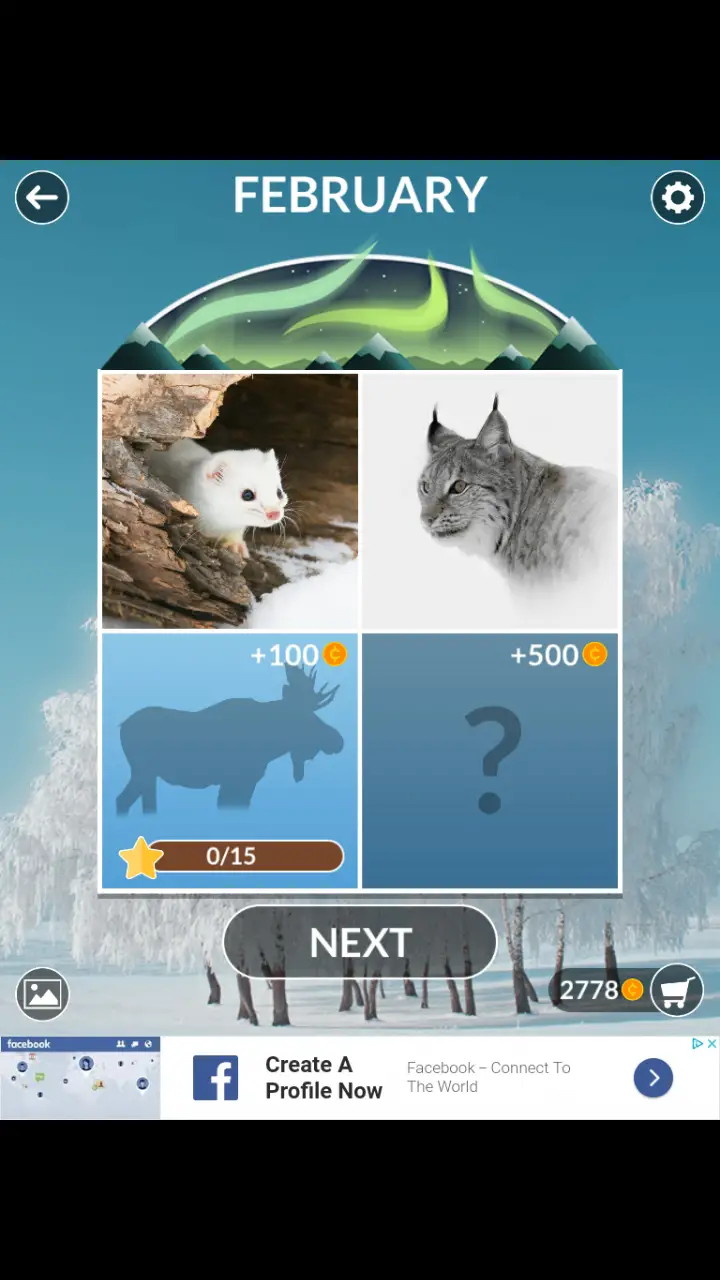 //appclarify.com/wp content/uploads/2018/02/Wordscapes Daily Challenge February 2018 2 badges FERRET LYNX