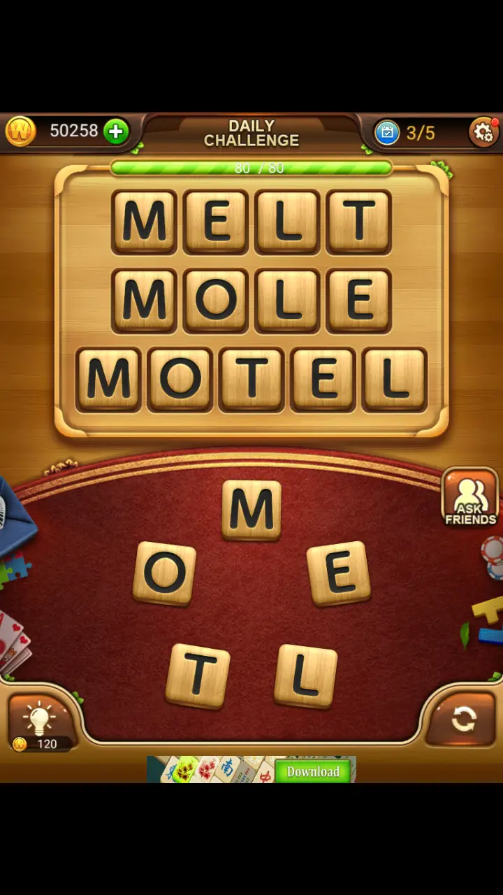 //appclarify.com/wp content/uploads/2018/03/Word Connect Daily March 7 2018 3 MELT MOLE MOTEL