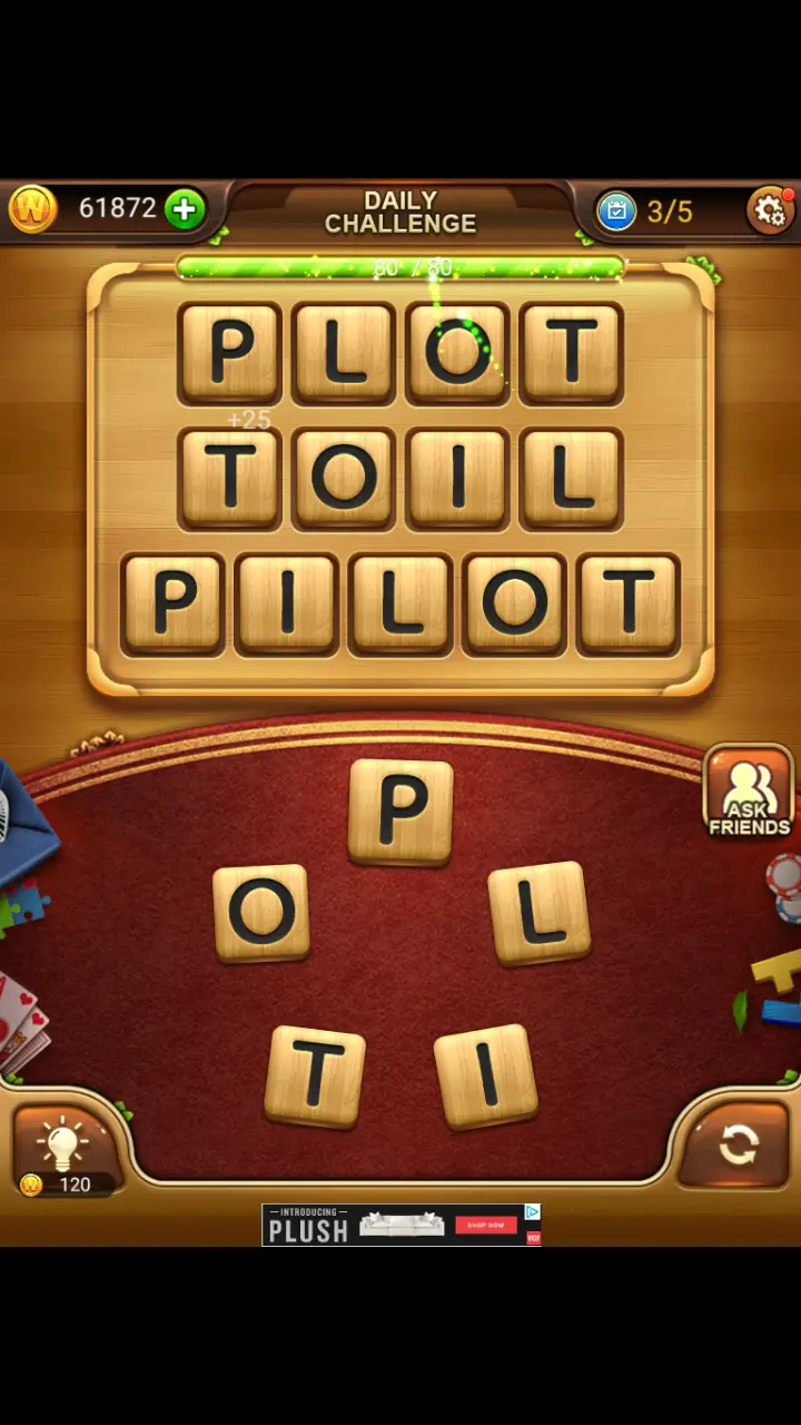 //appclarify.com/wp content/uploads/2018/04/Word Connect Daily April 13 2018 3 PLOT TOIL PILOT