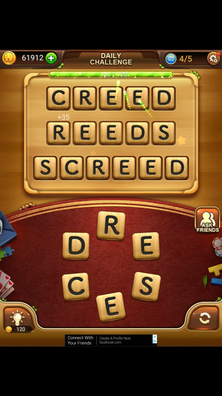 //appclarify.com/wp content/uploads/2018/04/Word Connect Daily April 13 2018 4 CREED REEDS SCREED