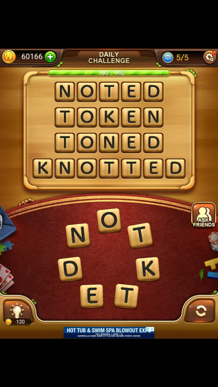 //appclarify.com/wp content/uploads/2018/04/Word Connect Daily April 7 2018 5 NOTED TOKEN TONED KNOTTED
