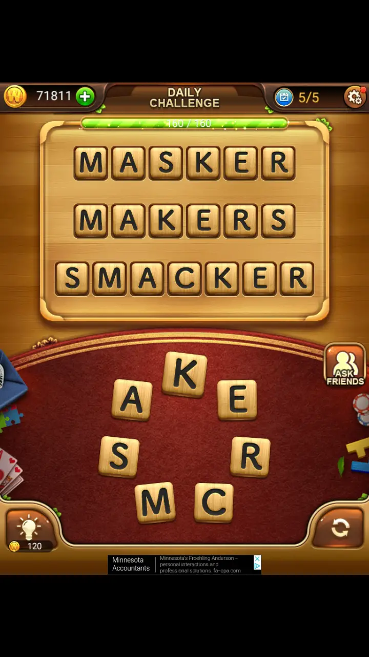 //appclarify.com/wp content/uploads/2018/05/Word Connect Daily May 12 2018 5 MASKER MAKERS SMACKER
