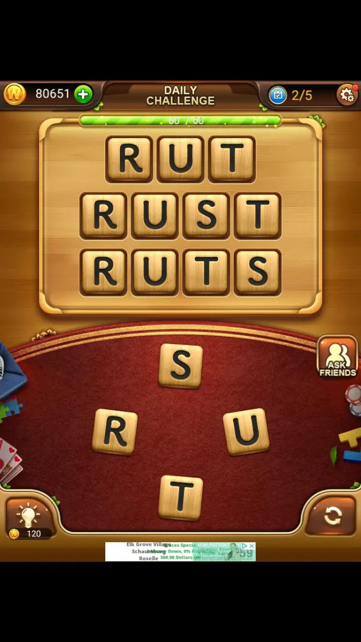 //appclarify.com/wp content/uploads/2018/06/Word Connect Daily June 11 2018 2 RUT RUST RUTS