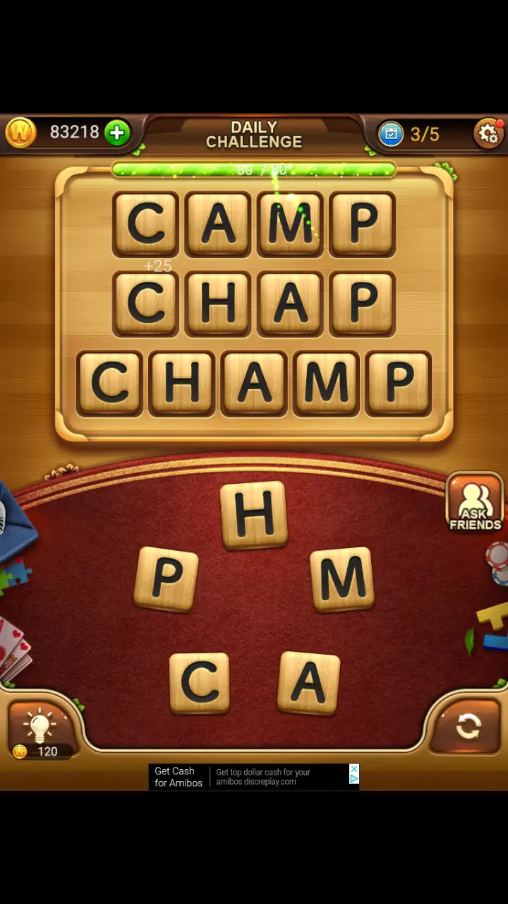 //appclarify.com/wp content/uploads/2018/06/Word Connect Daily June 19 2018 3 CAMP CHAP CHAMP