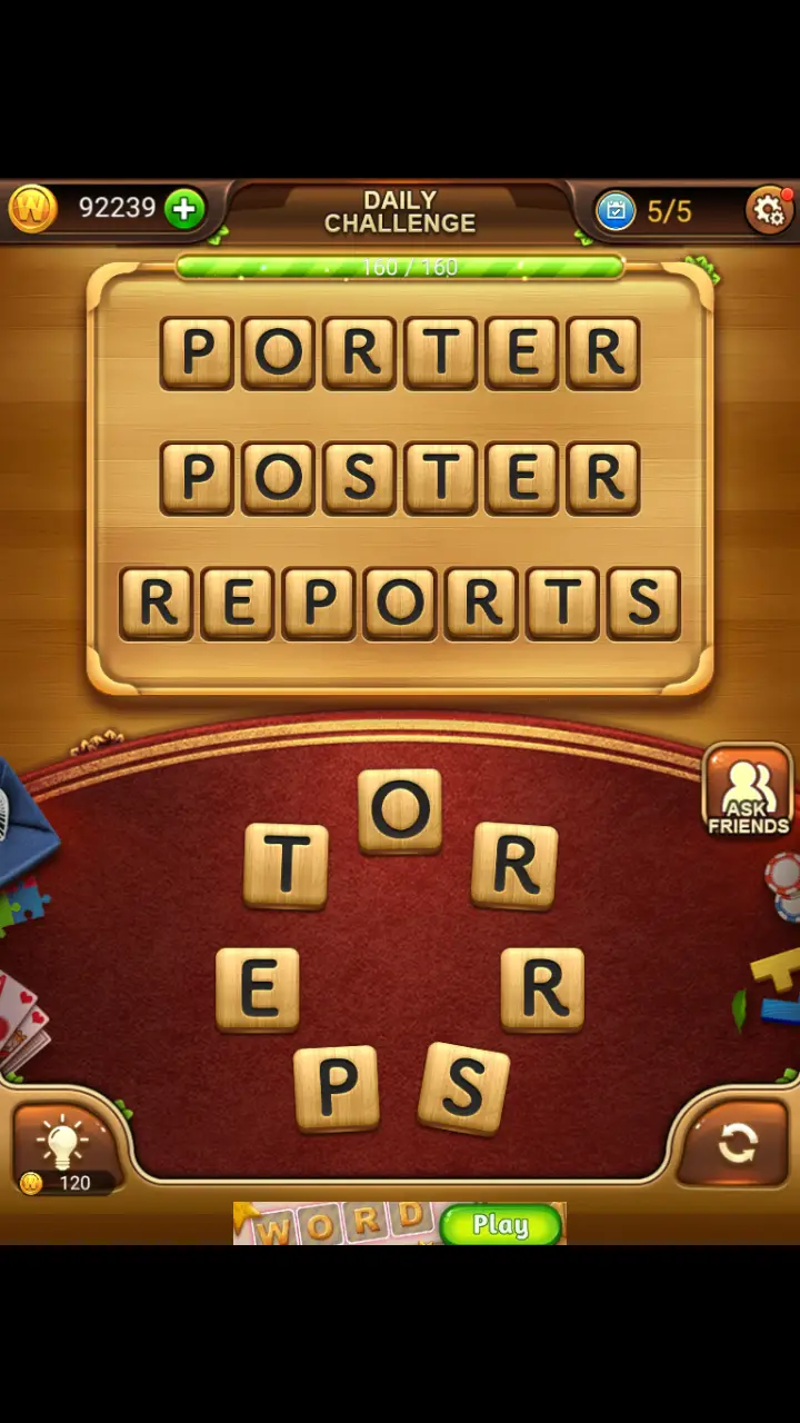 //appclarify.com/wp content/uploads/2018/07/Word Connect Daily July 19 2018 5 PORTER POSTER REPORTS