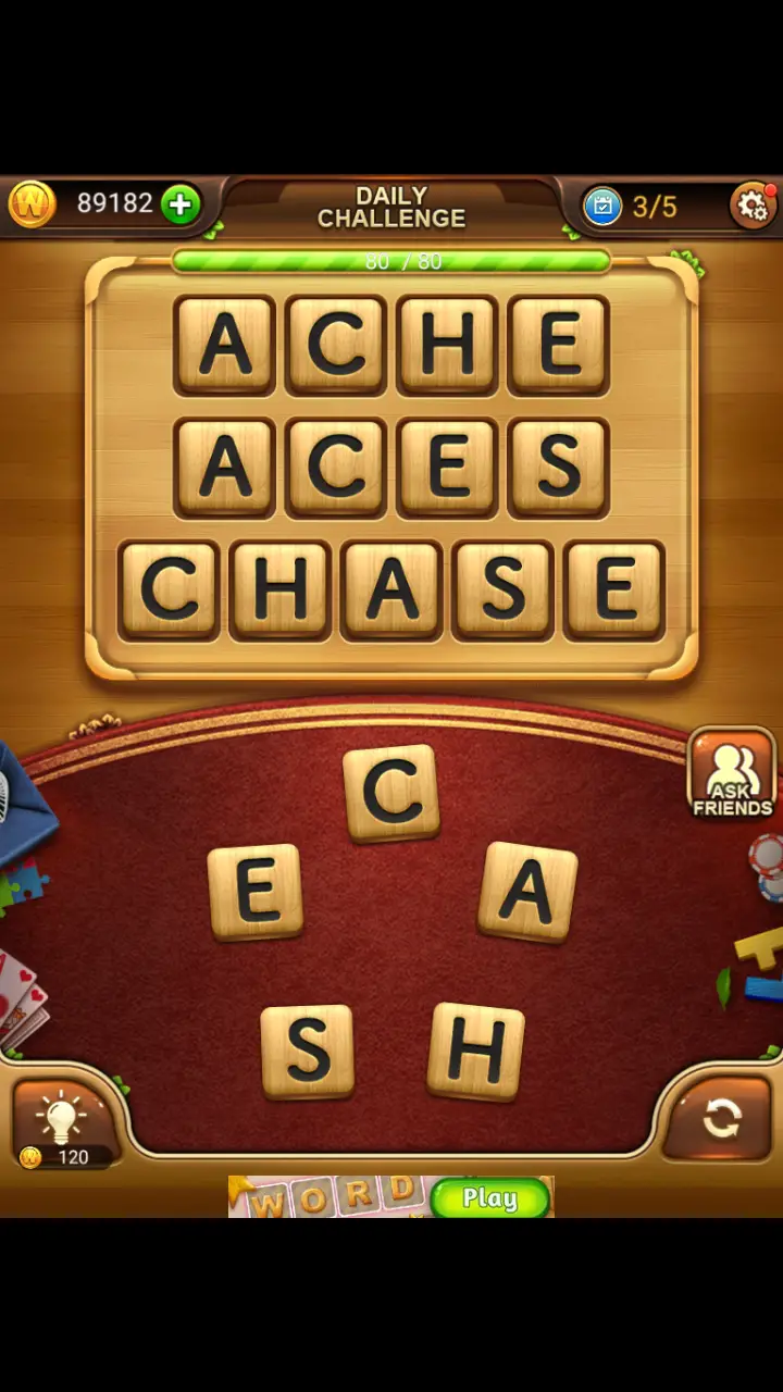 //appclarify.com/wp content/uploads/2018/07/Word Connect Daily July 9 2018 3 ACHE ACES CHASE