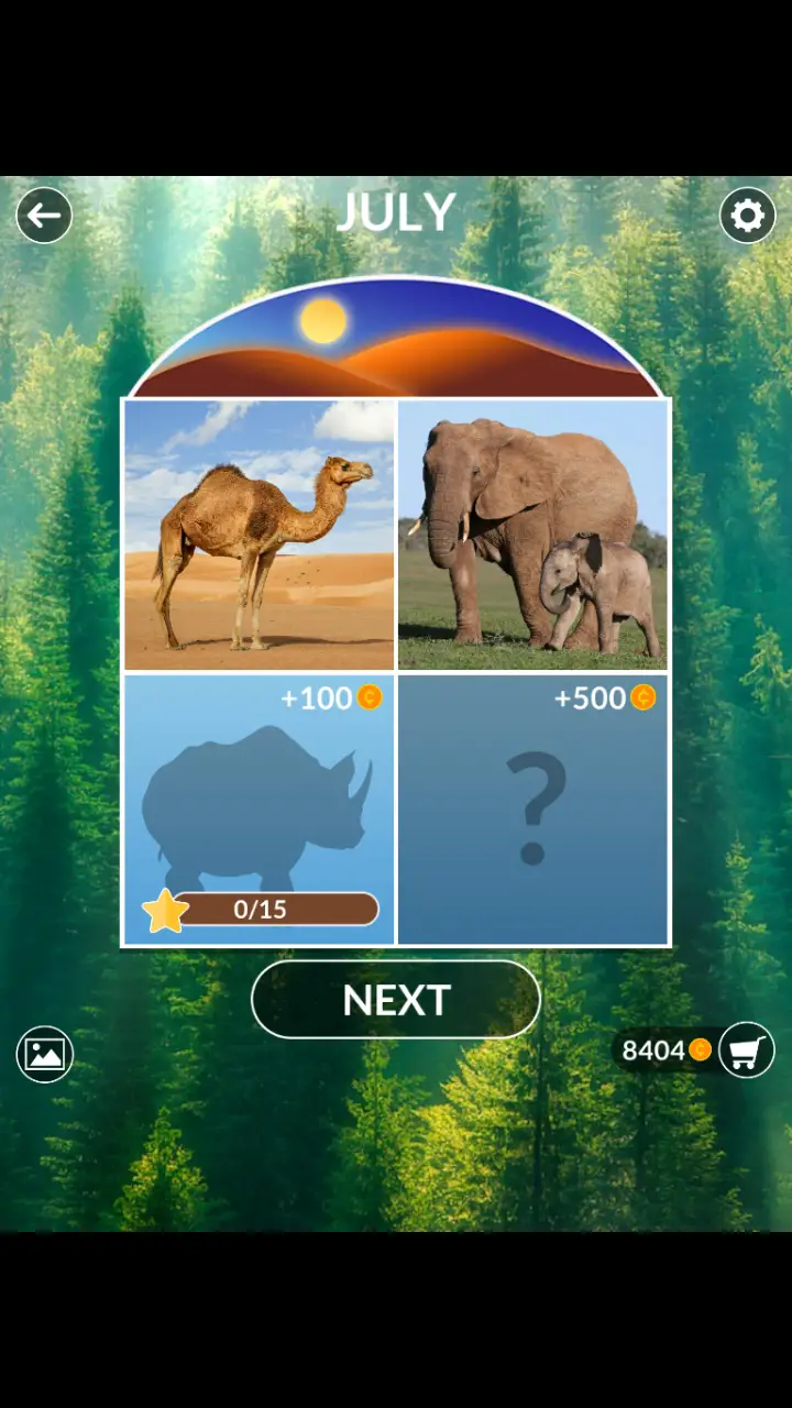 //appclarify.com/wp content/uploads/2018/07/Wordscapes Daily July 2018 2 badges CAMEL ELEPHANT