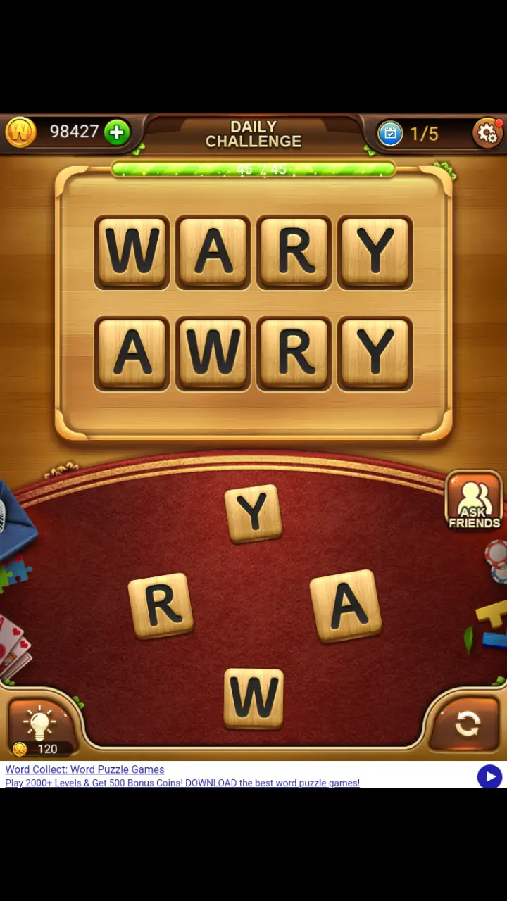 //appclarify.com/wp content/uploads/2018/08/Word Connect Daily August 12 2018 1 WARY AWRY