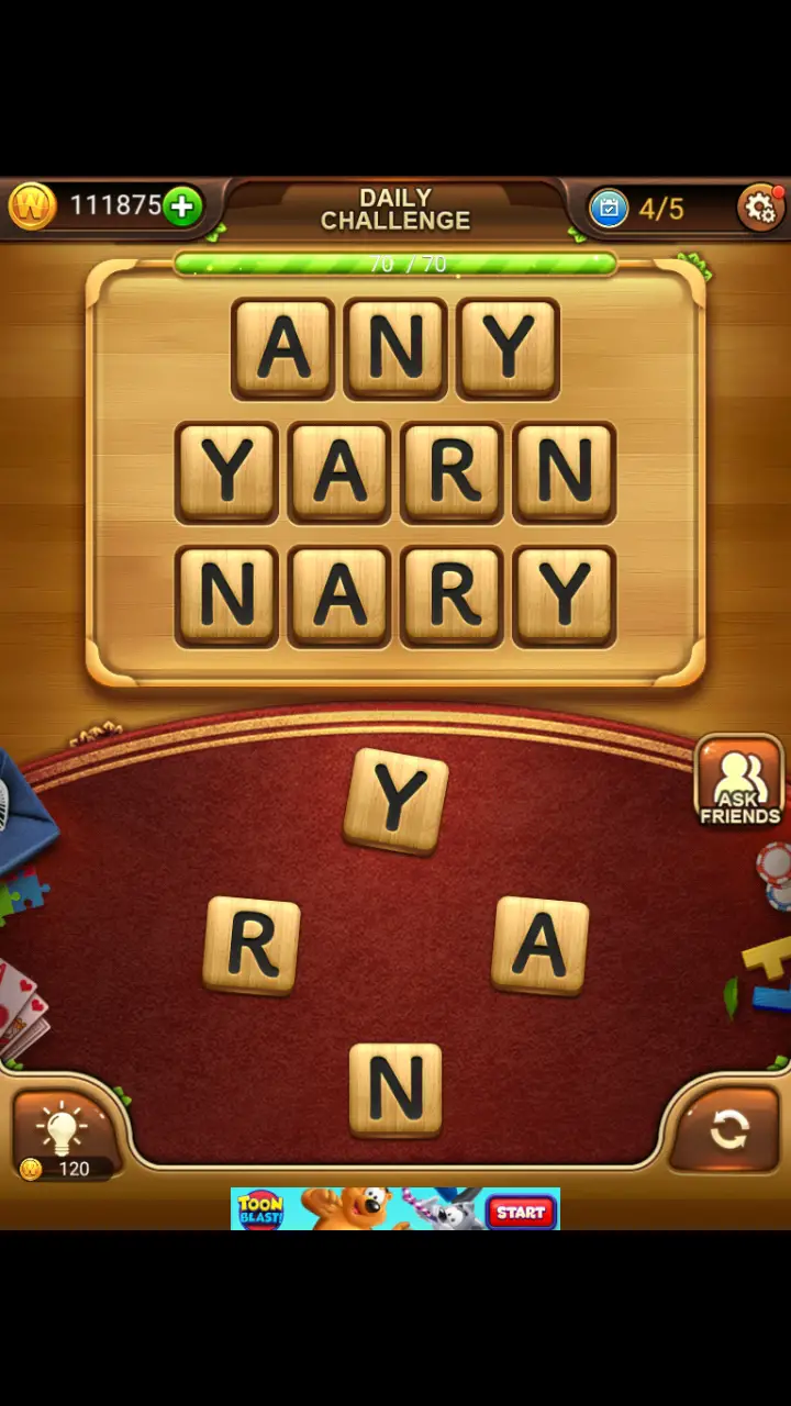 //appclarify.com/wp content/uploads/2018/09/Word Connect Daily September 25 2018 4 ANY YARN NARY