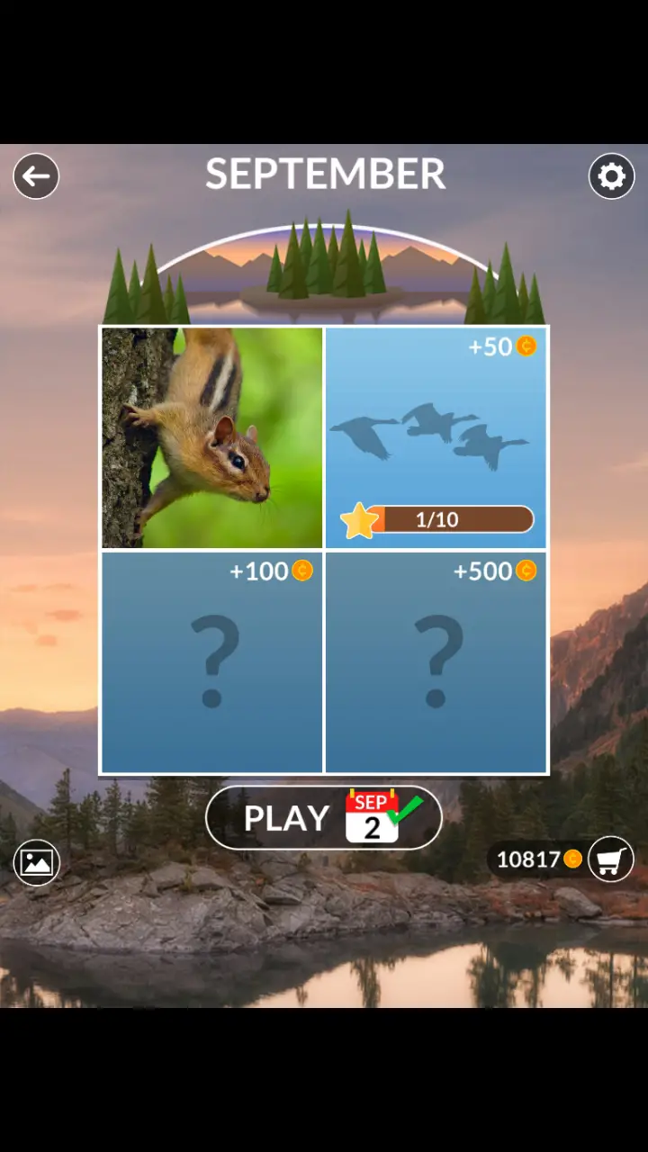//appclarify.com/wp content/uploads/2018/09/Wordscapes Daily September 2018 1 badge CHIPMUNK