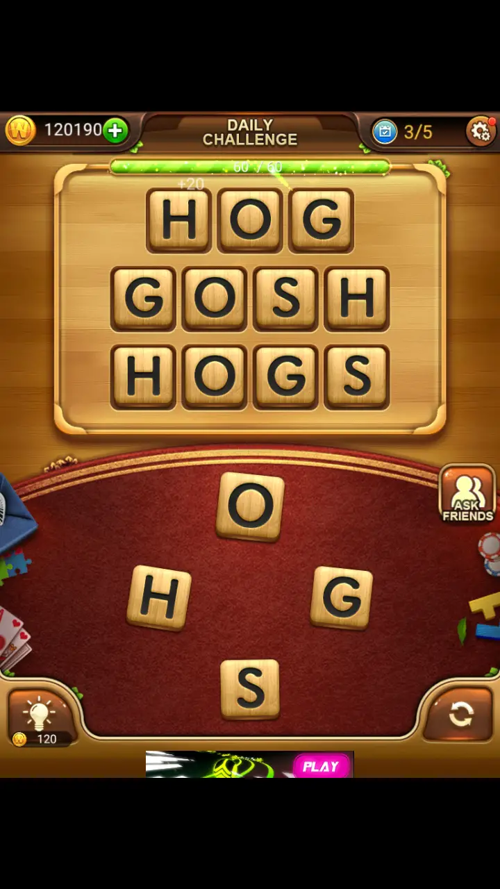 //appclarify.com/wp content/uploads/2018/10/Word Connect Daily October 22 2018 3 HOG GOSH HOGS