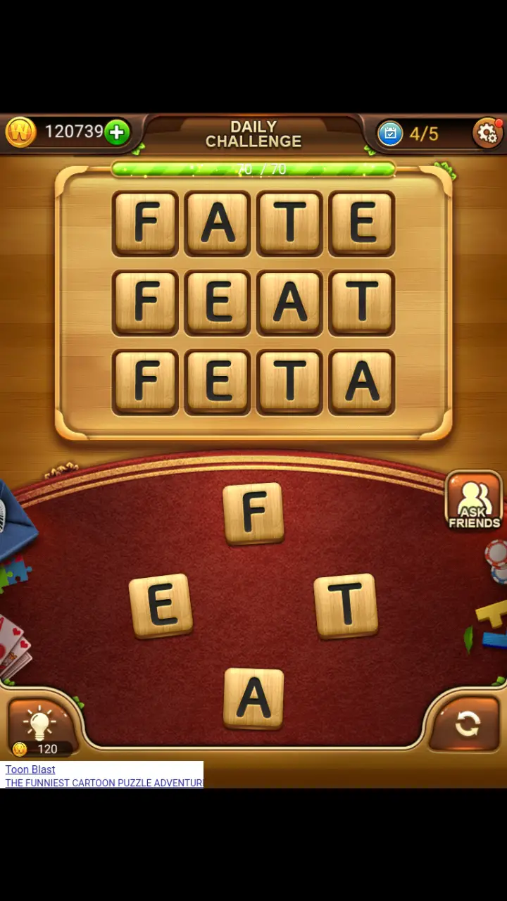 //appclarify.com/wp content/uploads/2018/10/Word Connect Daily October 24 2018 4 FATE FEAT FETA