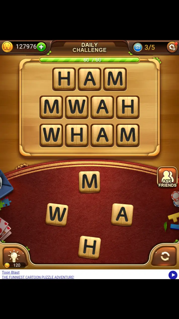 //appclarify.com/wp content/uploads/2018/11/Word Connect Daily November 21 2018 3 HAM MWAH WHAM