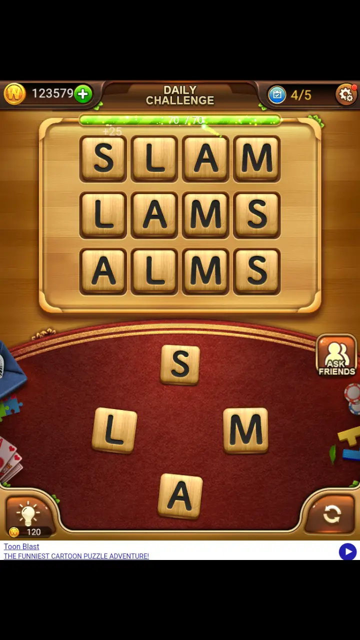 //appclarify.com/wp content/uploads/2018/11/Word Connect Daily November 4 2018 4 SLAM LAMS ALMS