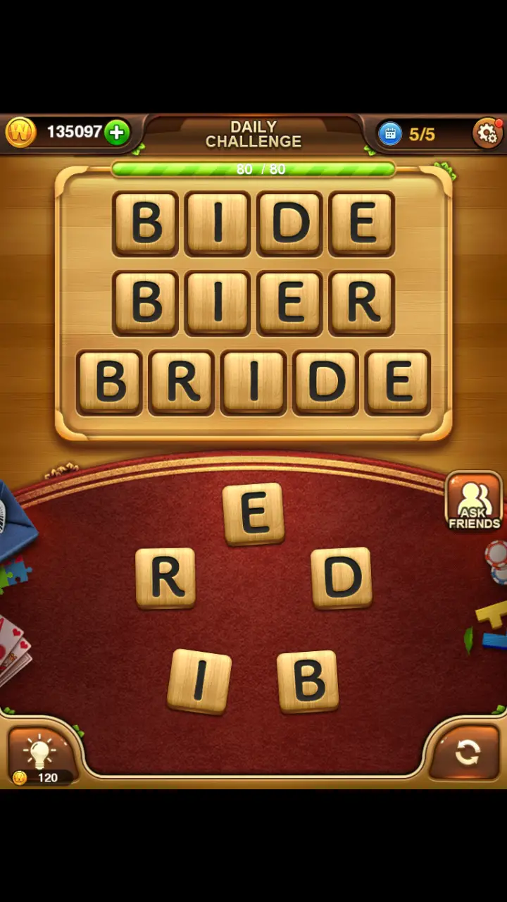 //appclarify.com/wp content/uploads/2018/12/Word Connect Daily December 19 2018 5 BIDE BIER BRIDE