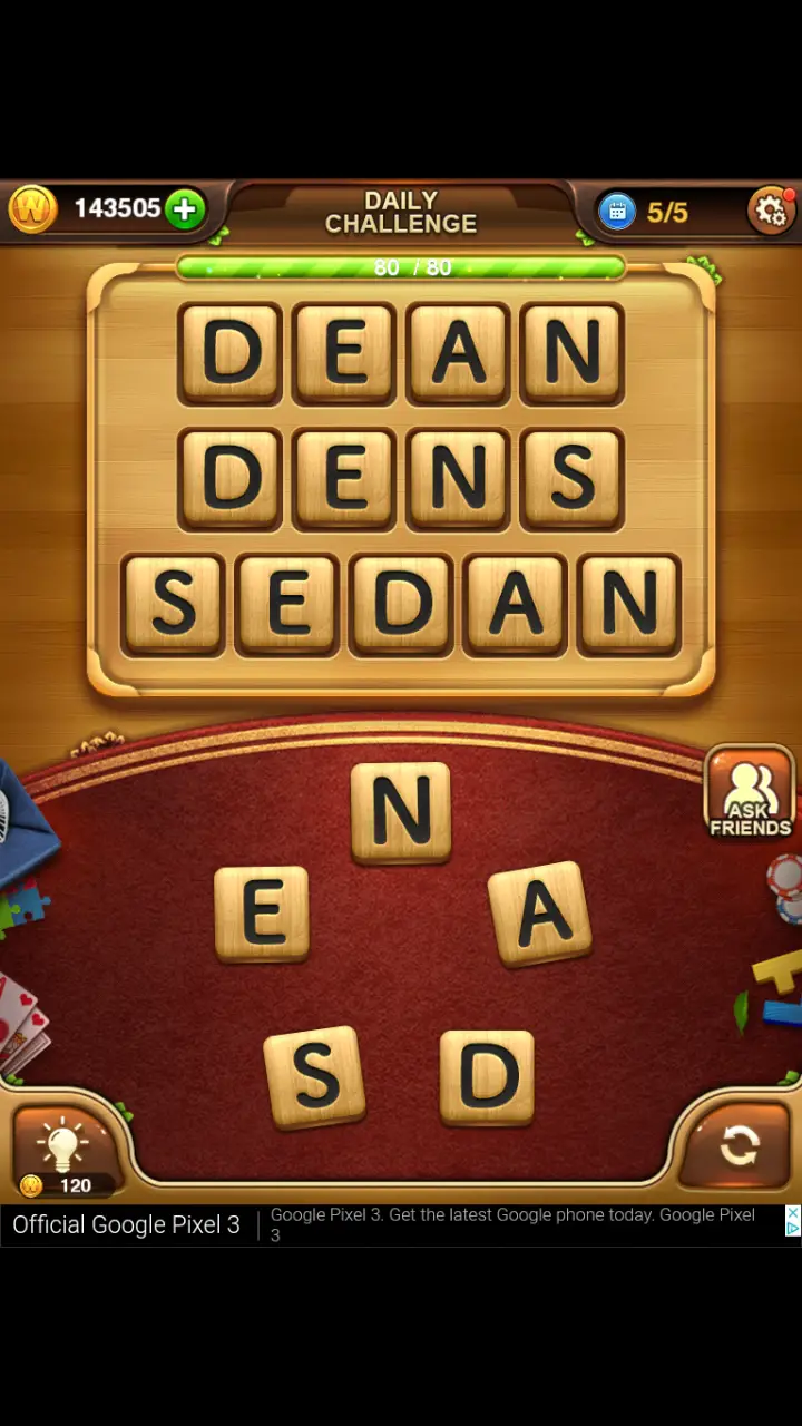 //appclarify.com/wp content/uploads/2019/01/Word Connect Daily January 22 2019 5 DEAN DENS SEDAN