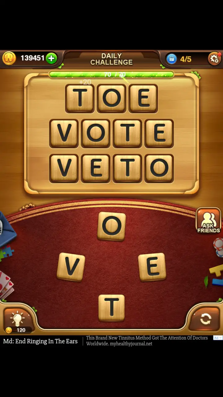 //appclarify.com/wp content/uploads/2019/01/Word Connect Daily January 6 2019 4 TOE VOTE VETO
