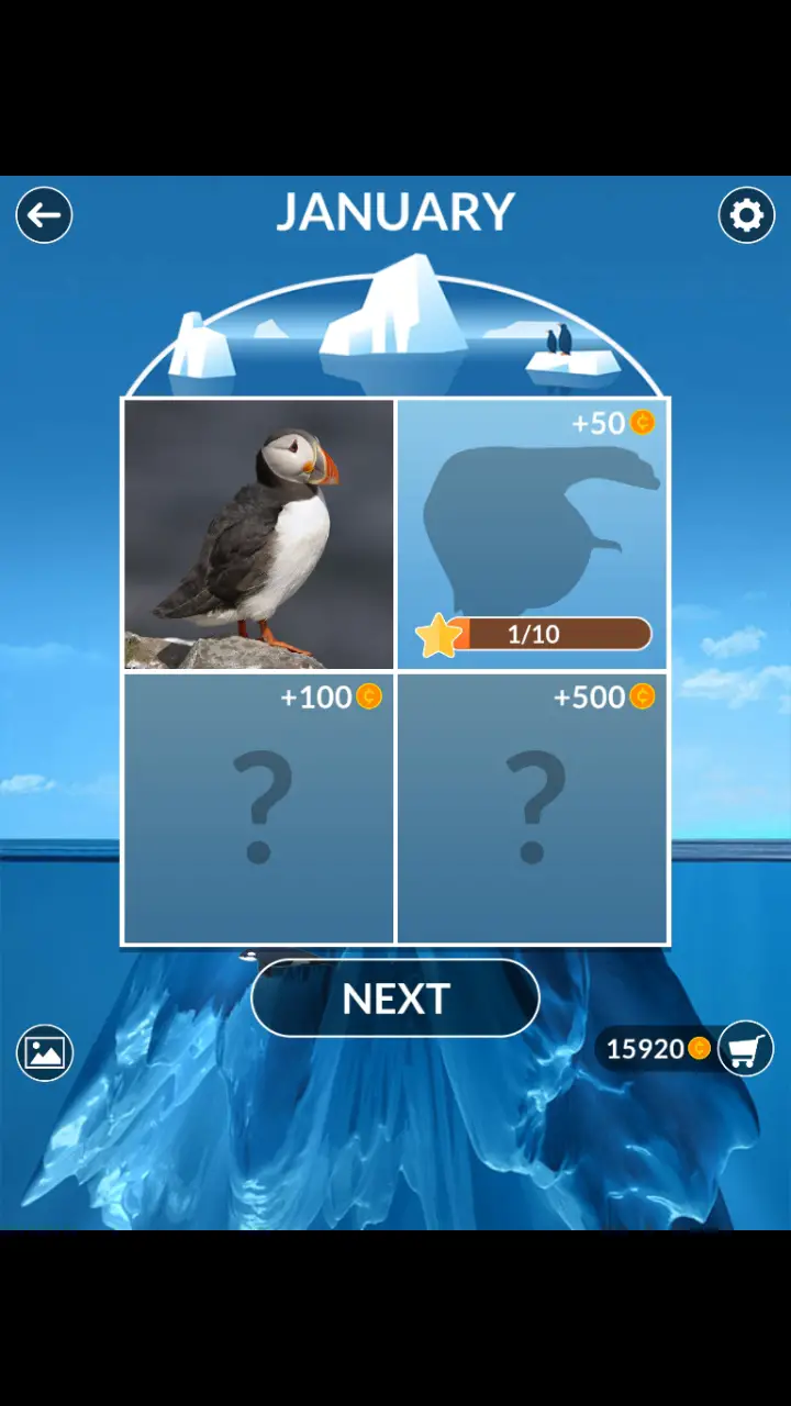 //appclarify.com/wp content/uploads/2019/01/Wordscapes Daily January 2019 1 badge PUFFIN
